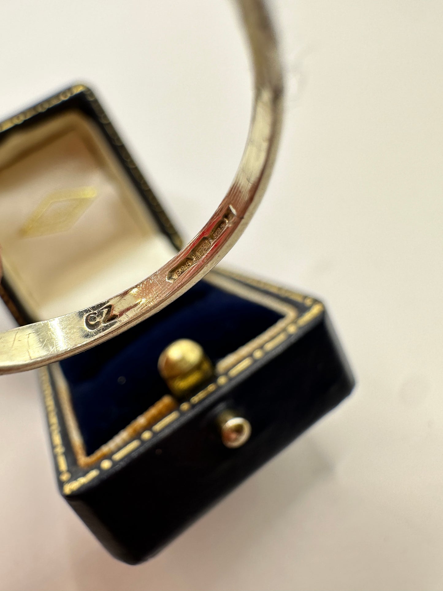 =Vintage 925 Silver Ring with Cubic Zirconias size R1/2