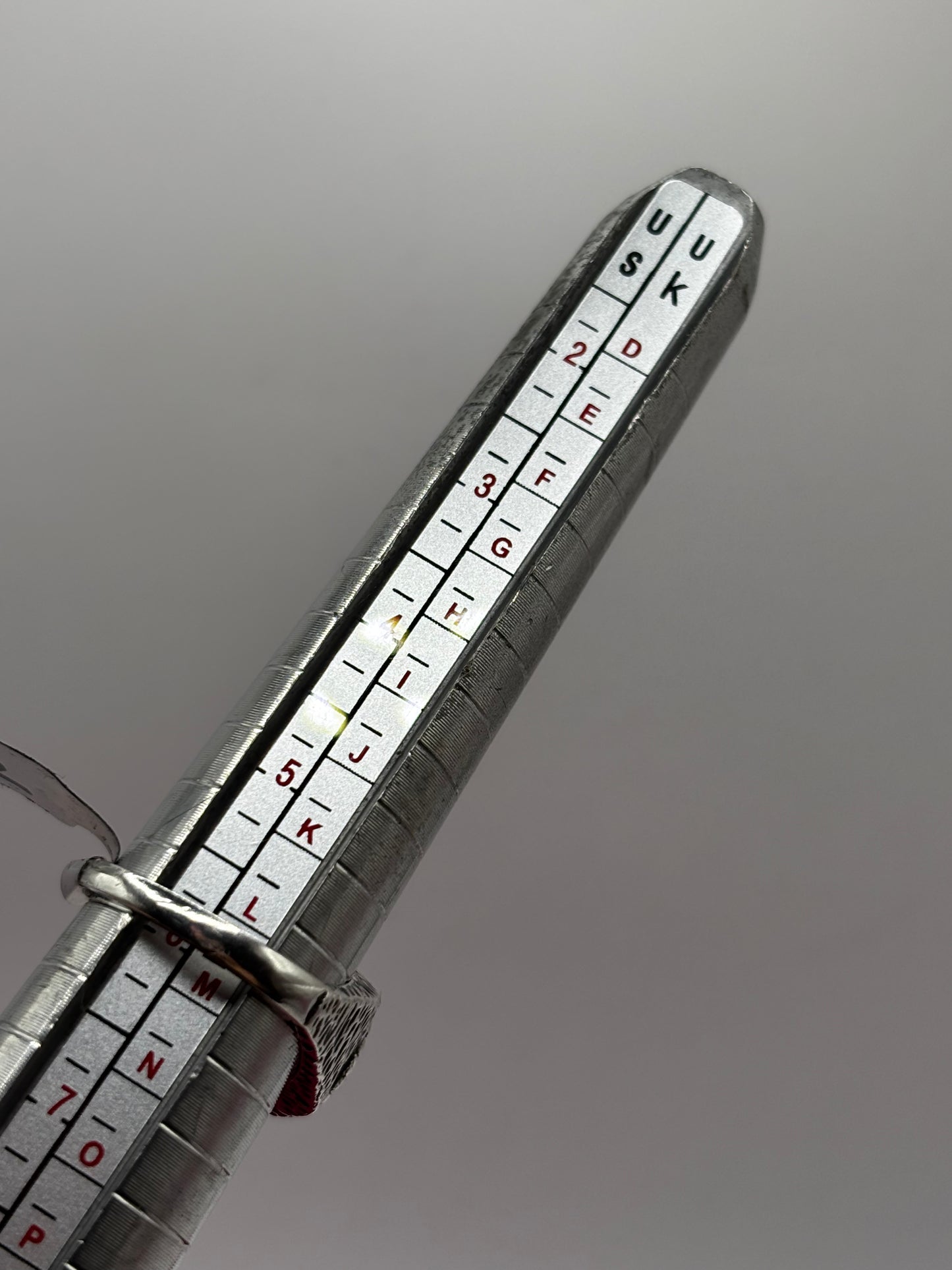 Vintage Sterling Silver Signet Ring with Garnet, size M1/2