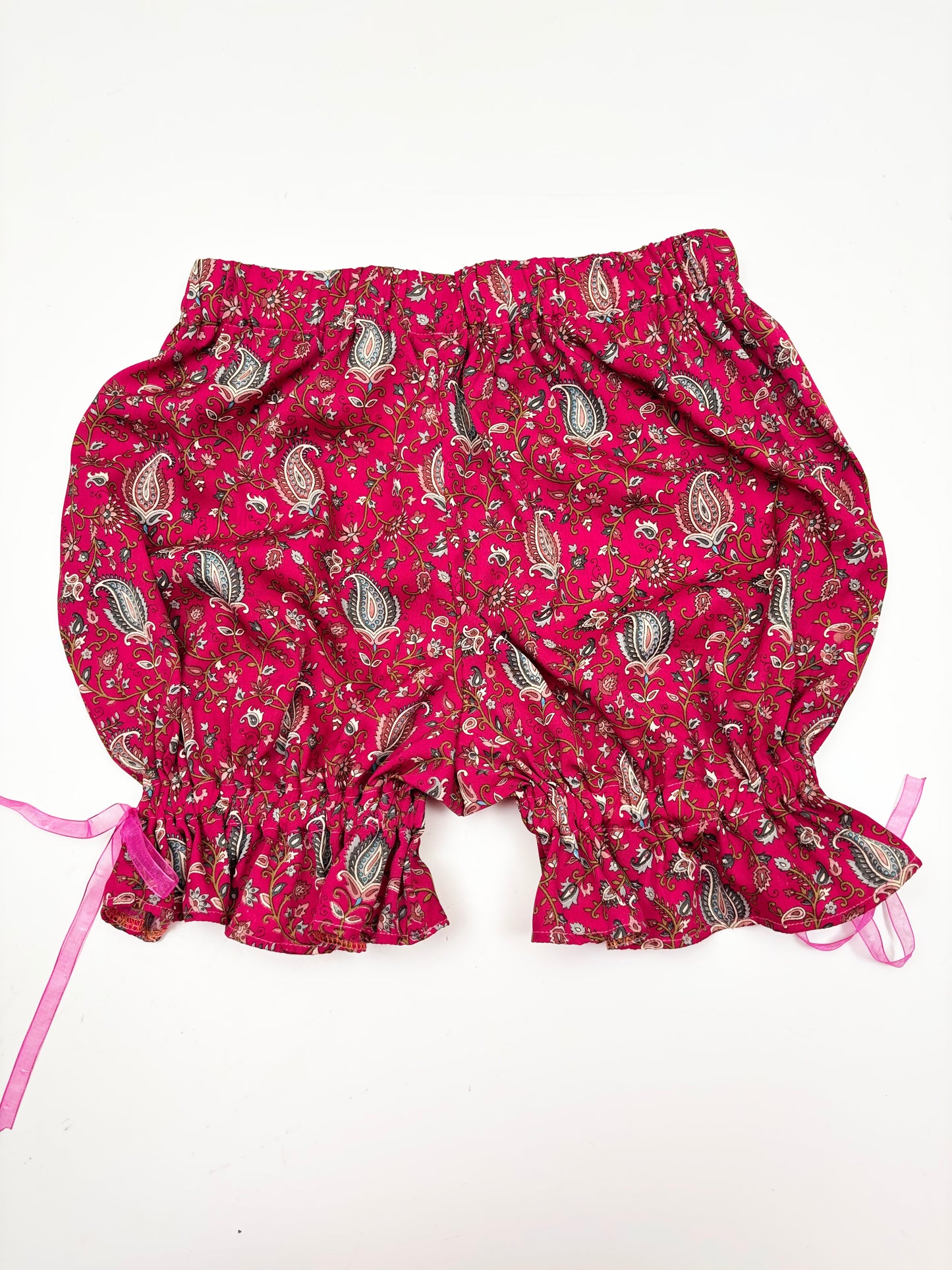 Mini Bloomers // Dark Red Indian Silk // size XS (UK 6-8)