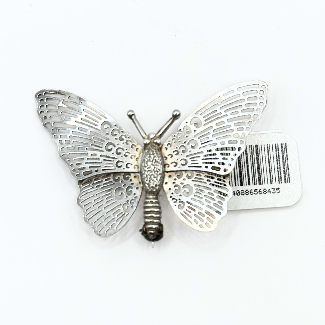 Vintage Sterling Silver Brooch Butterfly