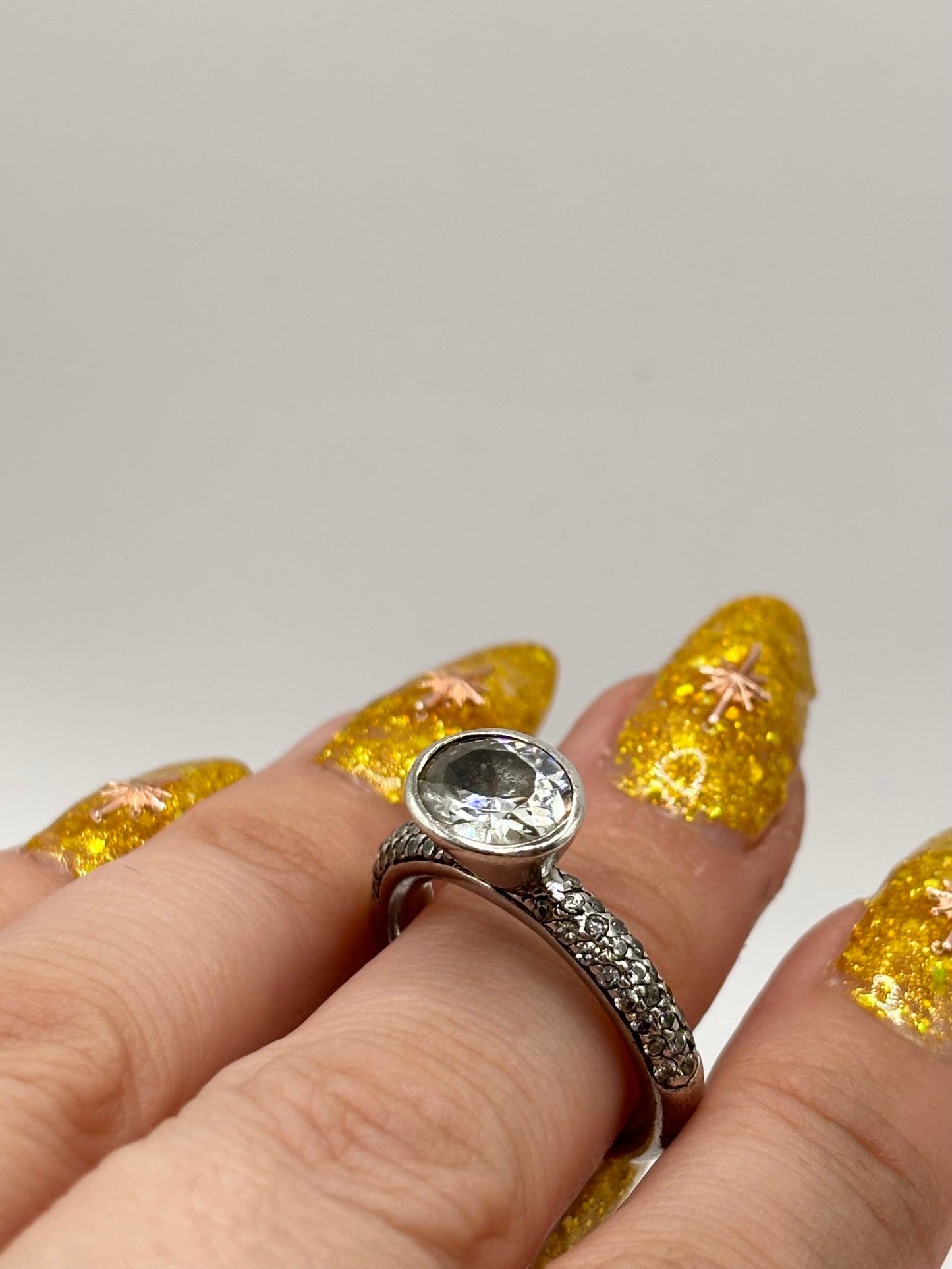 Sterling Silver Cocktail Ring, Size M