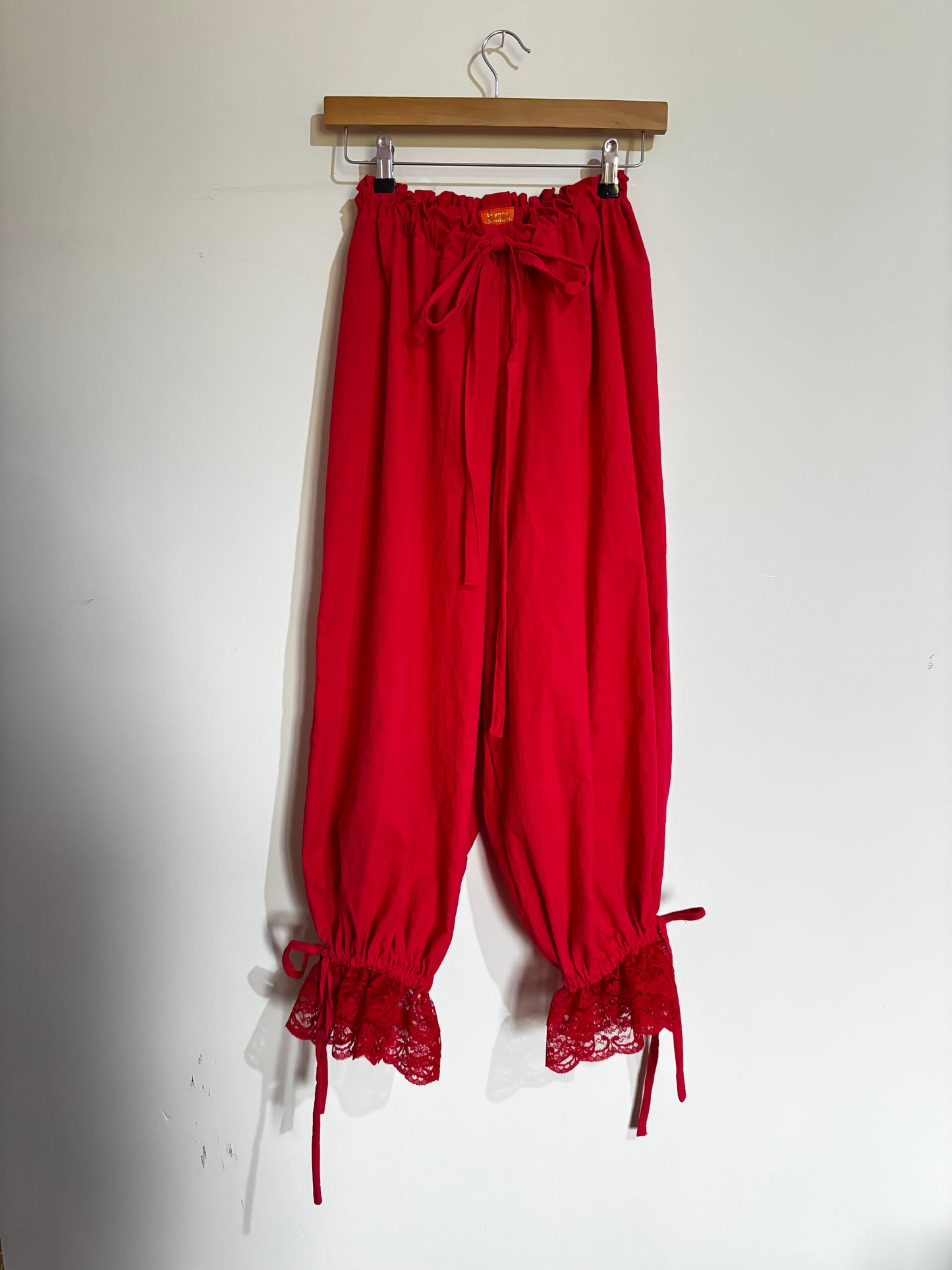 Bloomer Trousers | Linen with Vintage Lace | Made to order