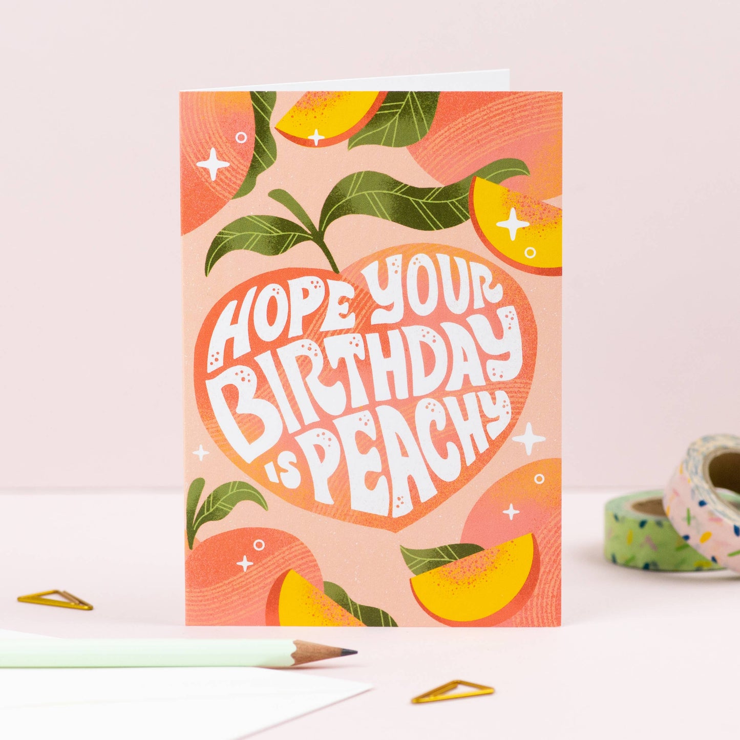 Peachy Birthday Card by Jess Miller & Ricicle Cards