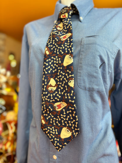 Novelty Tie Looney Tunes Tazz Bones