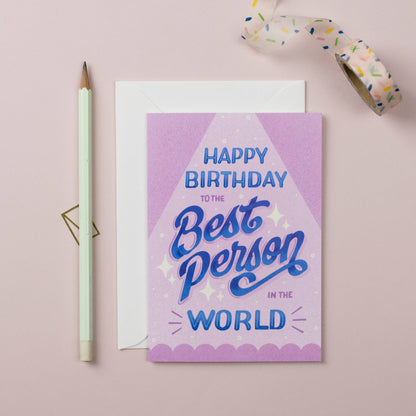 Best Person Birthday Card by The Inkling Rose & Ricicle Cards