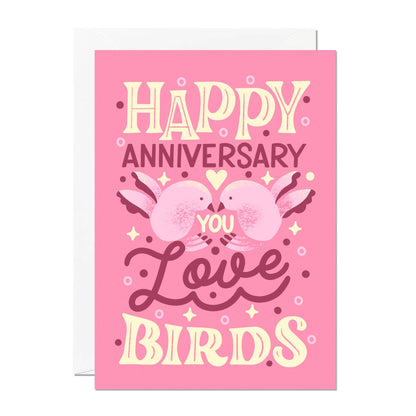 Love Birds Anniversary Card by Ricicle Cards