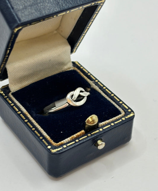 Vintage Sterling Silver Knot Ring, UK Size K