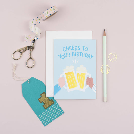 Cheers Beers Birthday Card by Jacqui Lee & Ricicle Cards