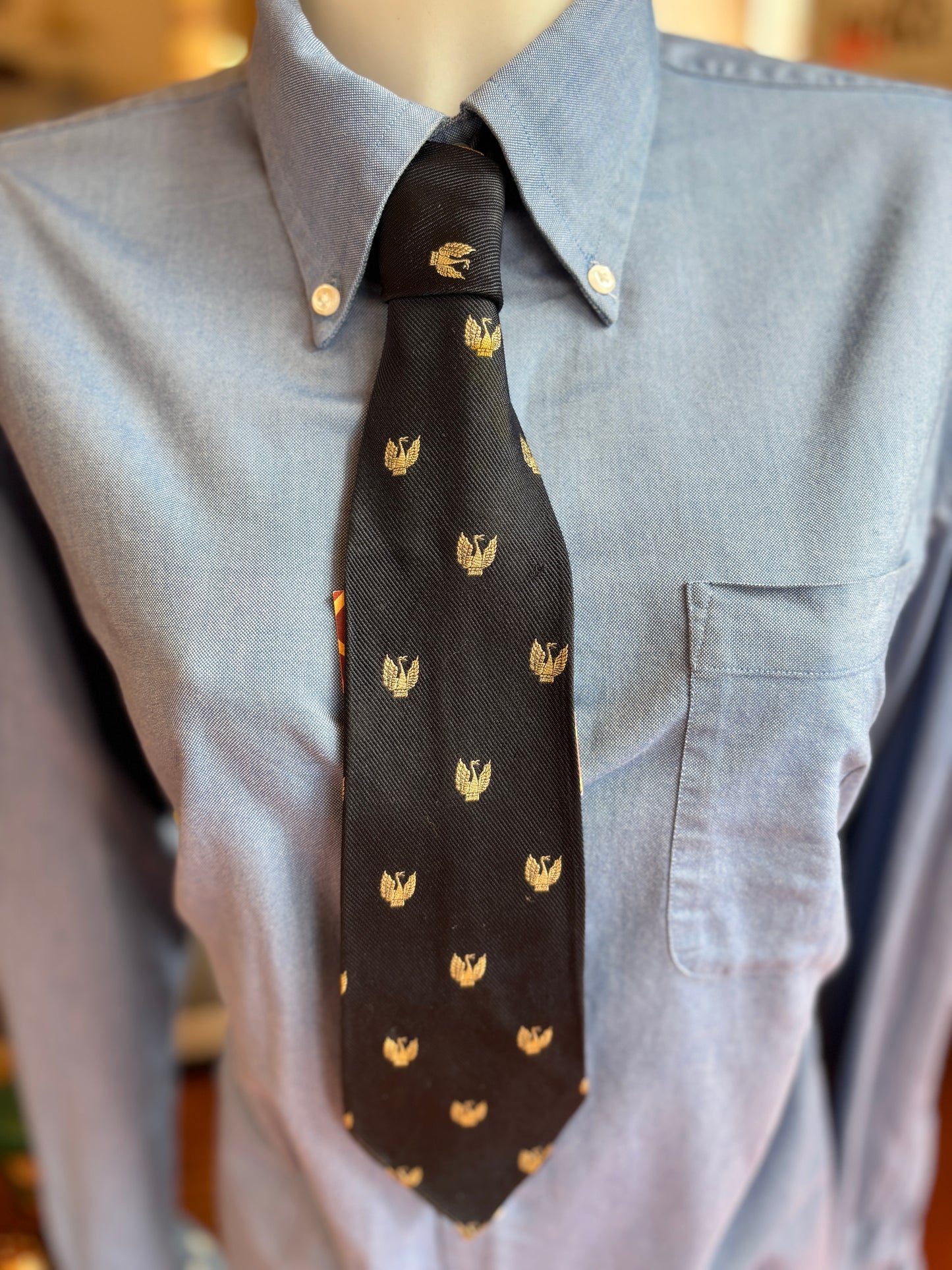 Neck Tie Swan Emblem