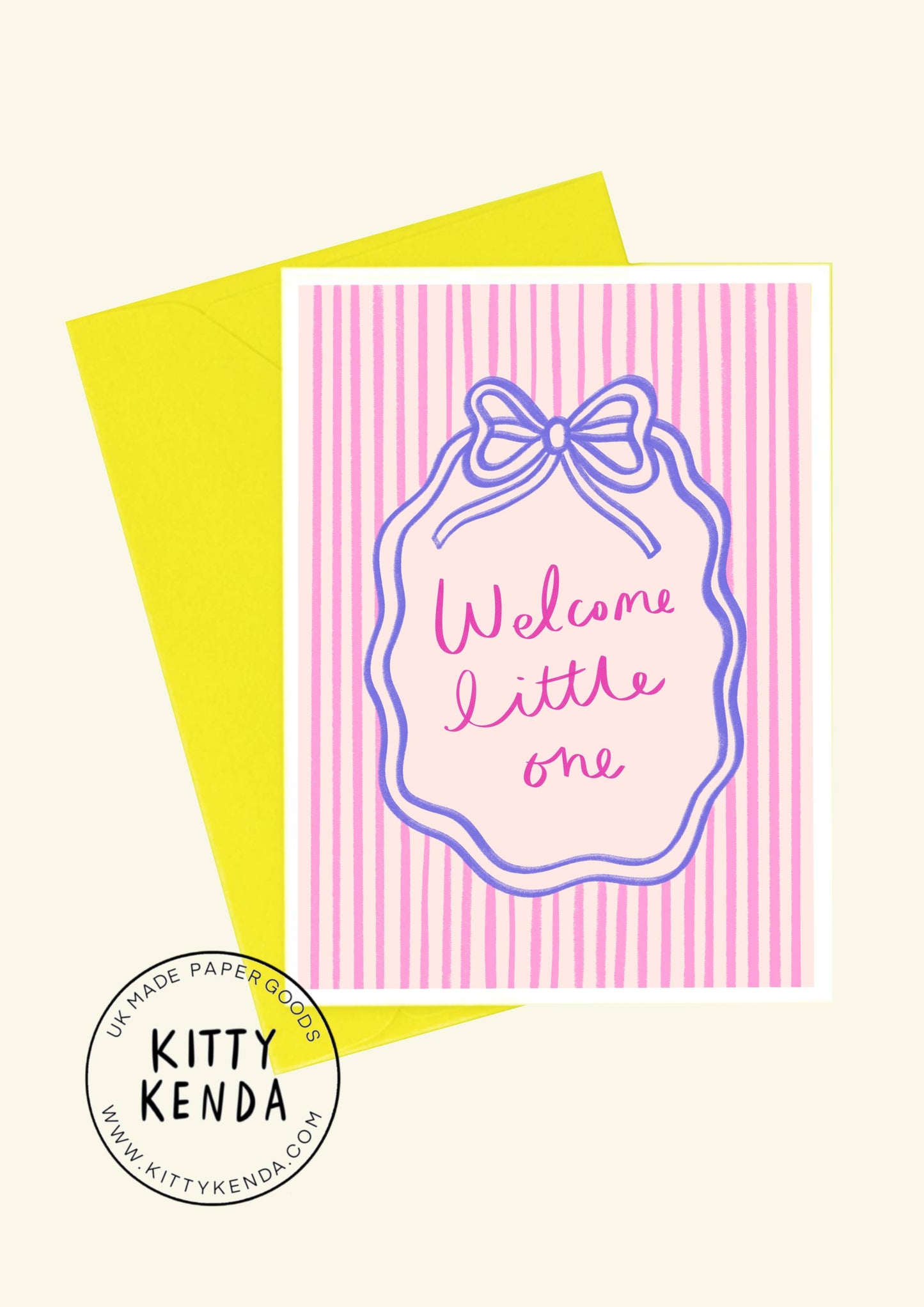 New Baby Greeting Card by Kitty Kenda