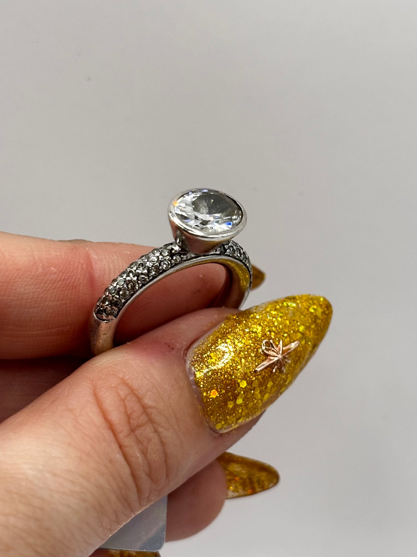 Sterling Silver Cocktail Ring, Size M