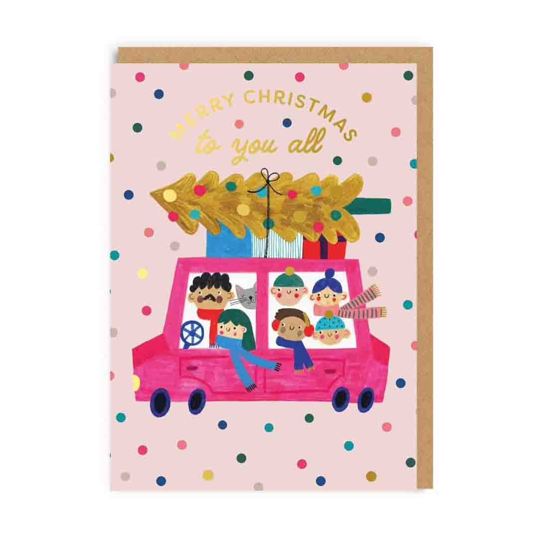 Merry Christmas to You All Christmas Card by Daria Solak & Ohh Deer