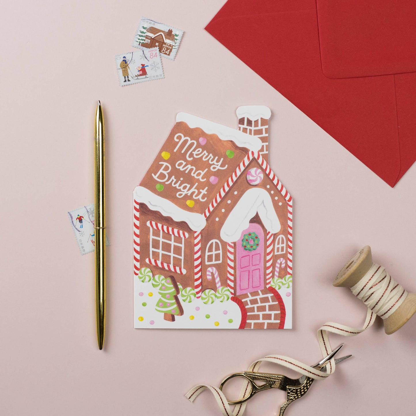 Gingerbread House Christmas Card by Jacqui Lee & Ricicle Cards