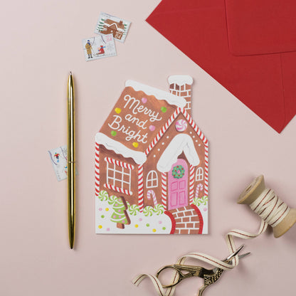 Gingerbread House Christmas Card by Jacqui Lee & Ricicle Cards