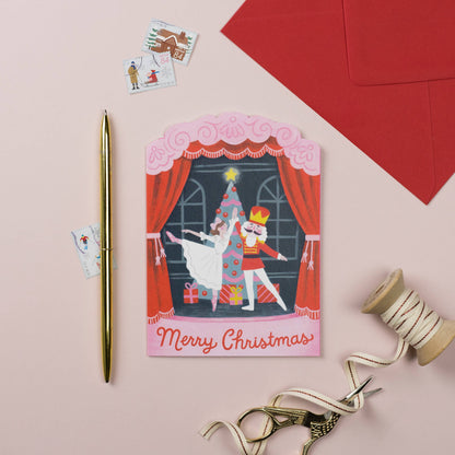 Nutcracker Ballet Christmas Card by Jacqui Lee & Ricicle Cards
