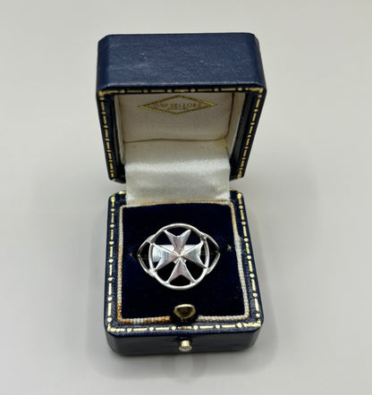 Vintage Sterling Silver Ring, UK Size R