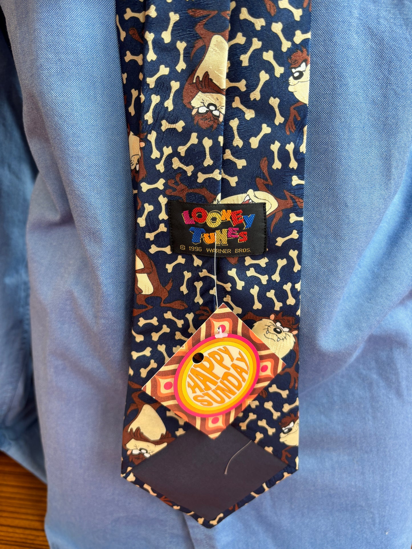 Novelty Tie Looney Tunes Tazz Bones