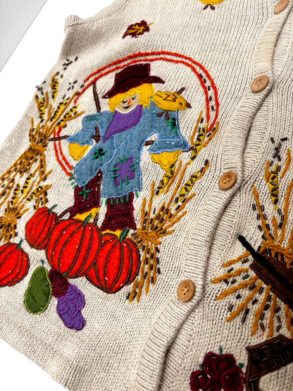 Vintage Harvest Scarecrow Knit Waistcoat