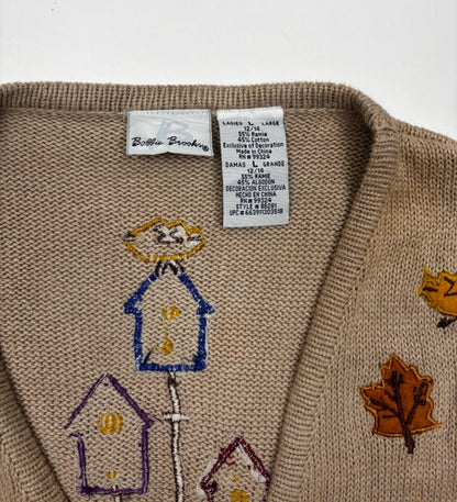 Vintage Harvest Scarecrow Knit Waistcoat