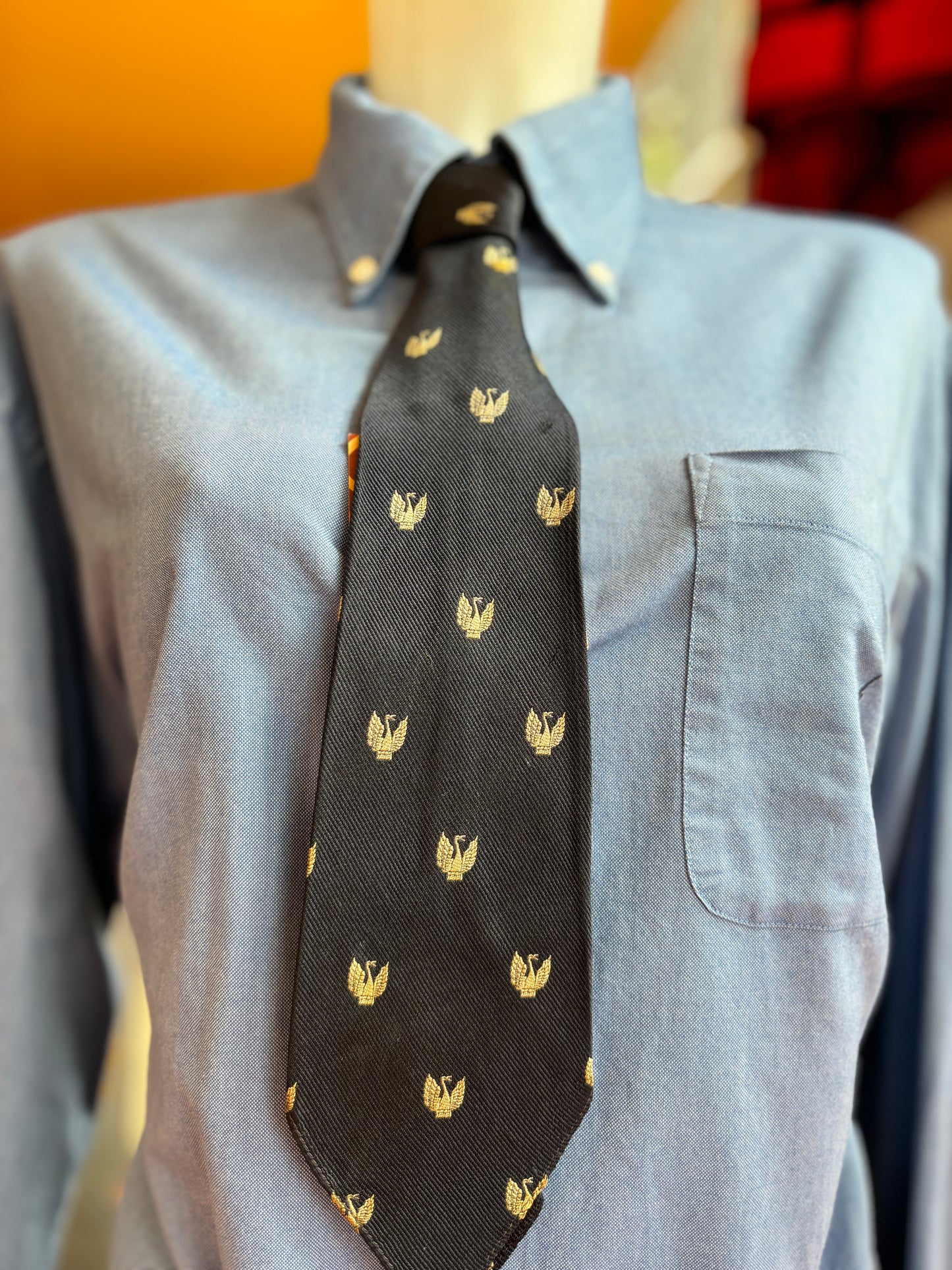 Neck Tie Swan Emblem