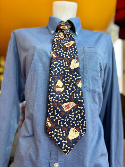 Novelty Tie Looney Tunes Tazz Bones