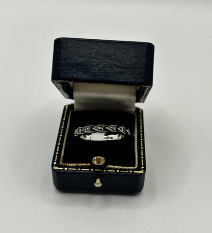 Vintage Sterling Silver Ring, UK Size P1/2, Marcasites Band