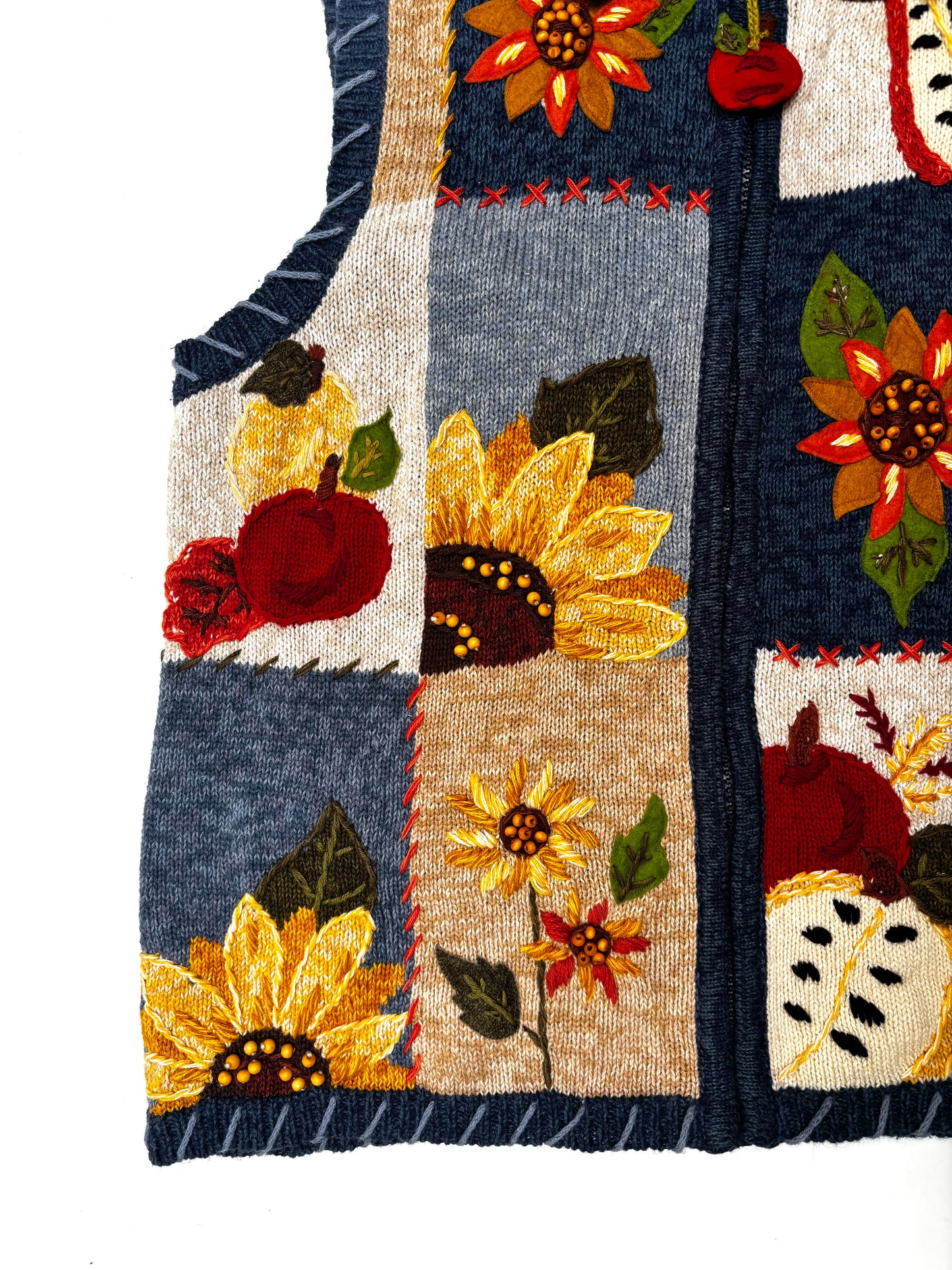 Vintage Fruits & Florals Zipped Waistcoat