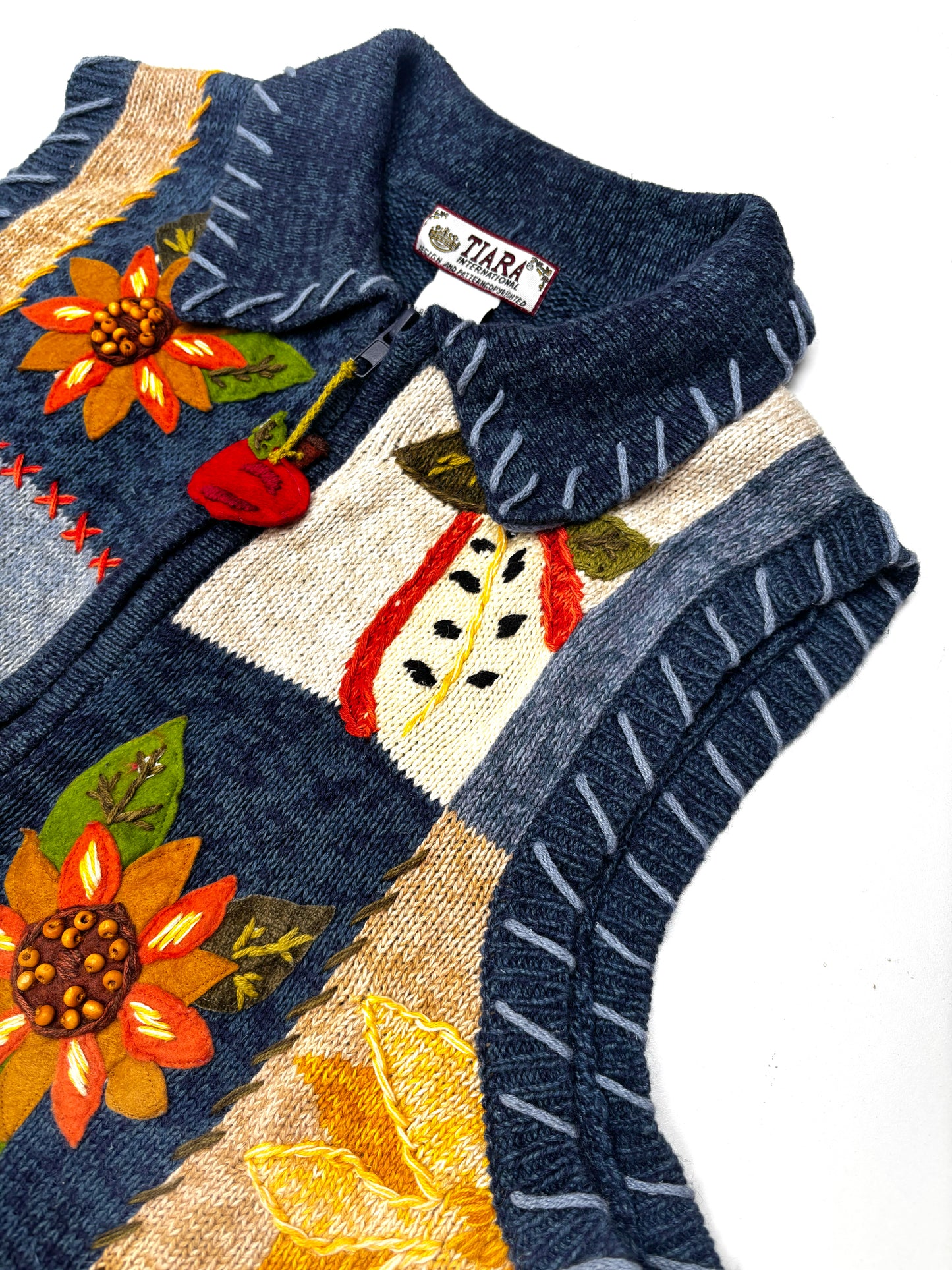 Vintage Fruits & Florals Zipped Waistcoat