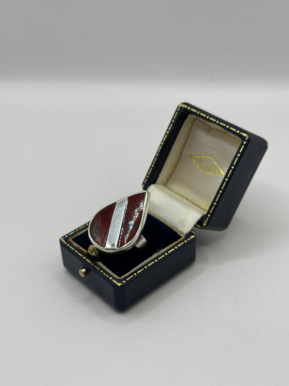 Mens / Unisex Vintage Sterling Silver Ring, UK Size P1/2
