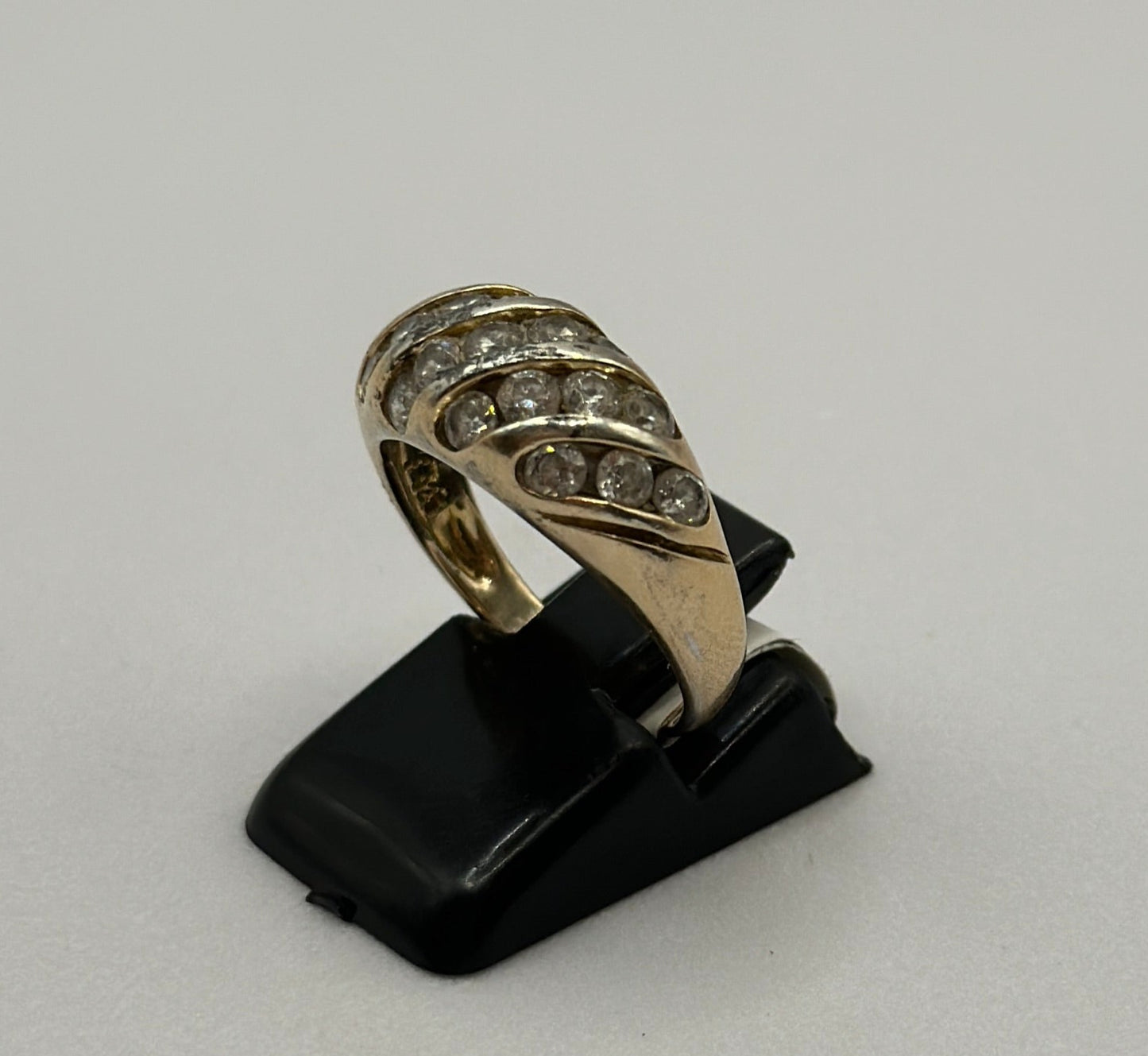 Vintage Sterling Silver Croissant Ring, UK Size M