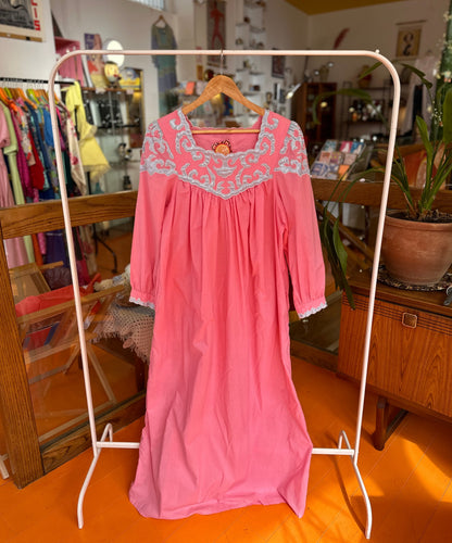 Vintage Pink Nightgown with Embellishments