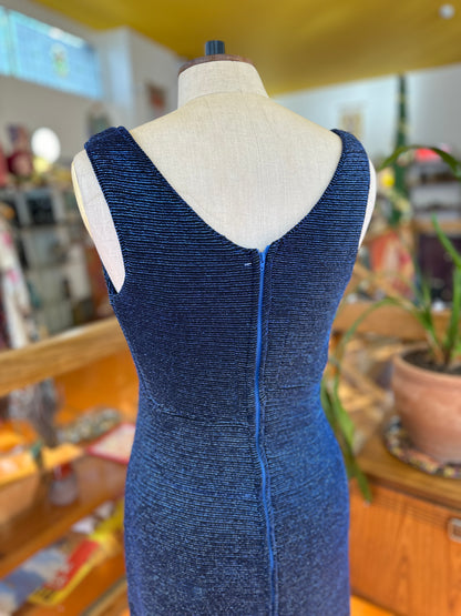 Vintage Handmade Blue Sparkle Gown