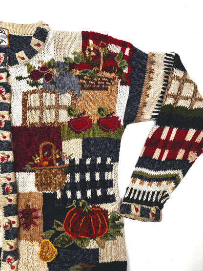 Vintage Chunky Knit Harvest Cardigan