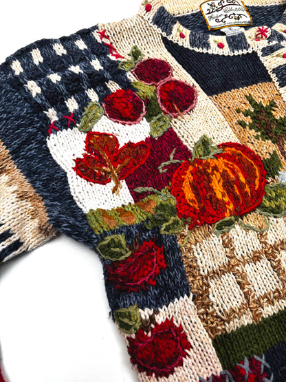 Vintage Chunky Knit Harvest Cardigan