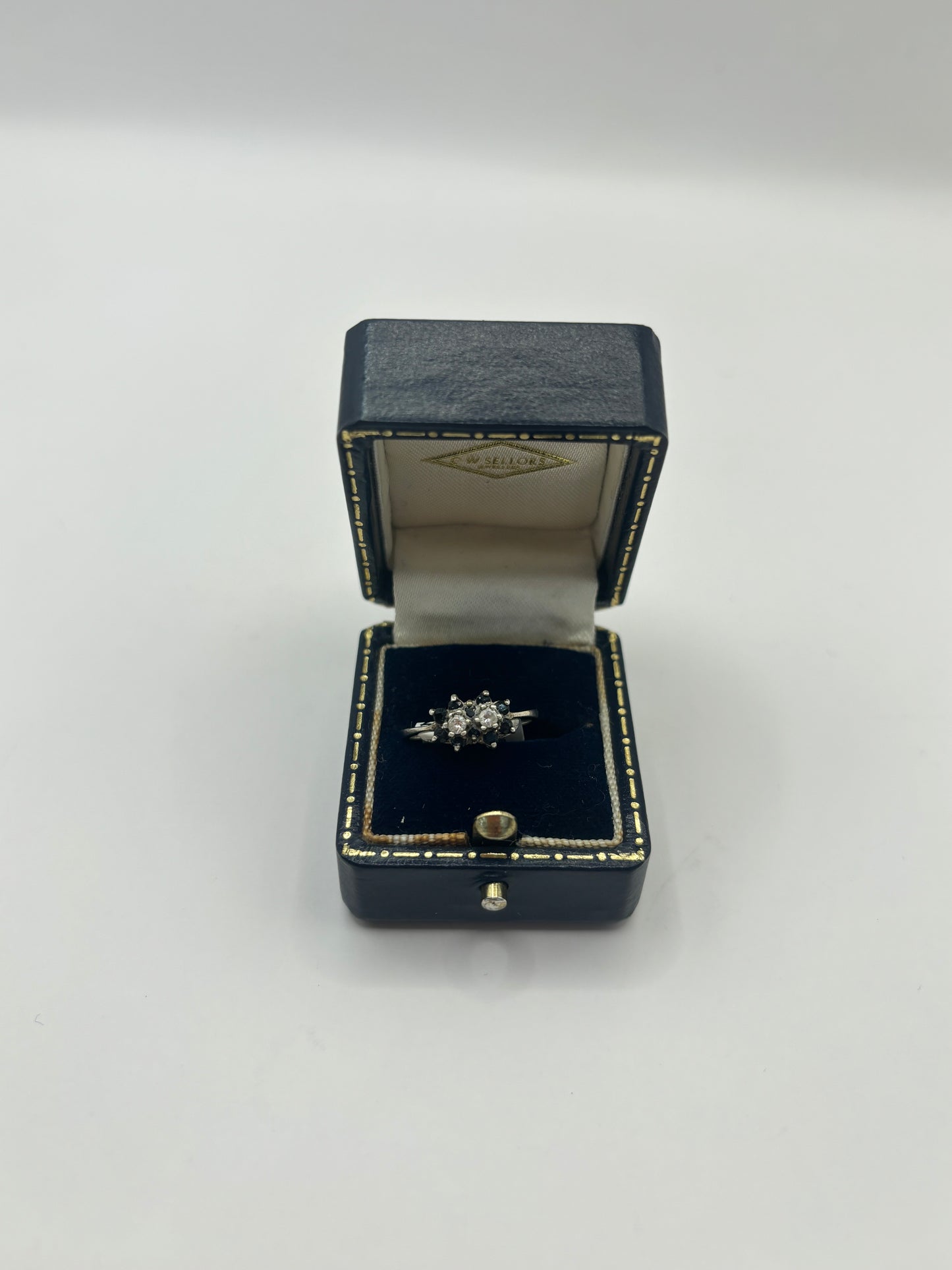 Vintage Sterling Silver Star Gemstone Ring, UK Size J1/2