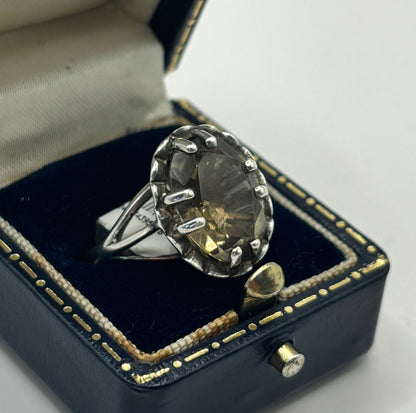 Vintage Sterling Silver Ring, UK Size O