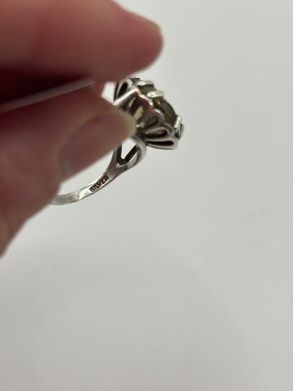 Vintage Sterling Silver Ring, UK Size O
