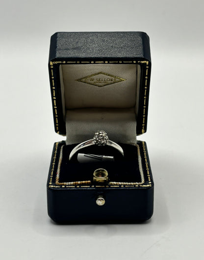 Vintage Sterling Silver Ring, UK Size P
