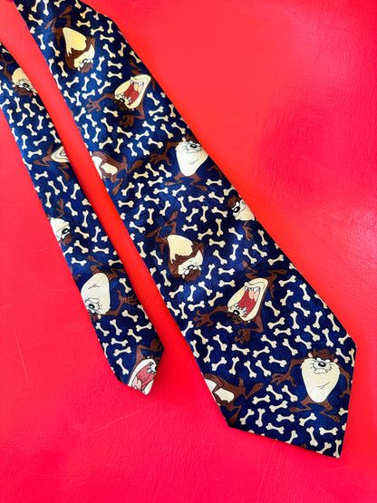 Novelty Tie Looney Tunes Tazz Bones