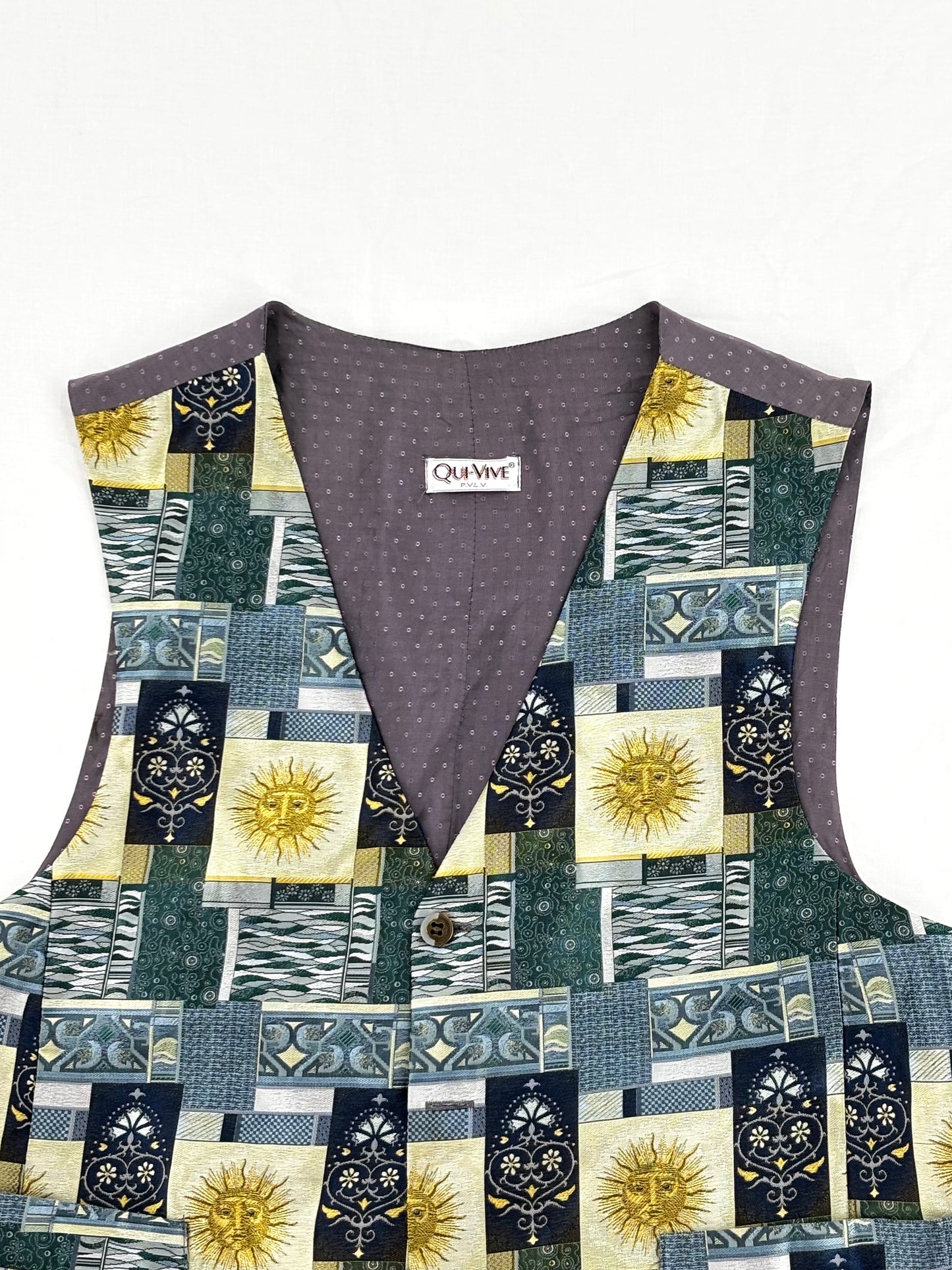 Vintage Celestial Patchwork Waistcoat