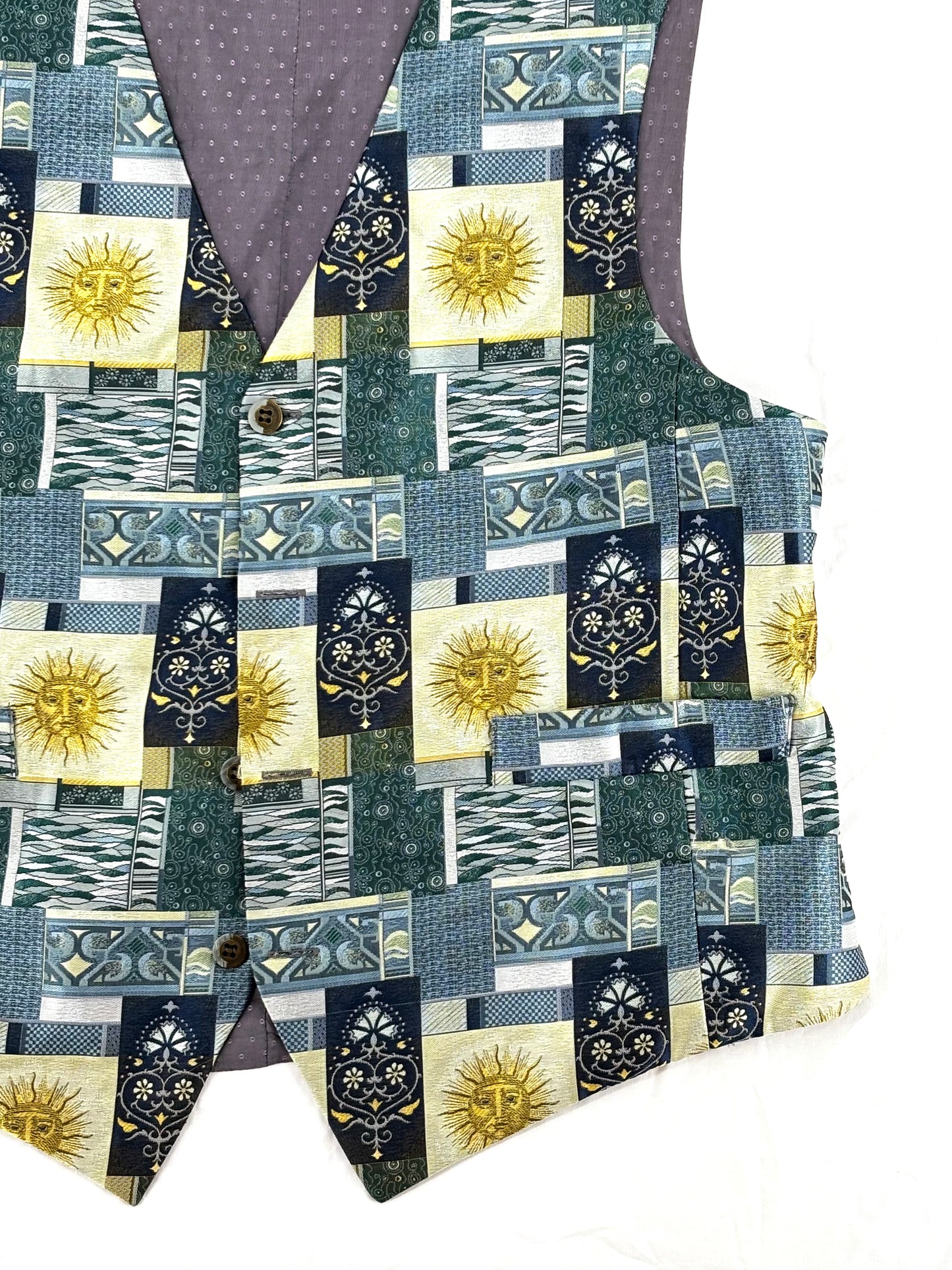 Vintage Celestial Patchwork Waistcoat