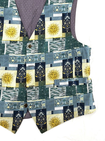 Vintage Celestial Patchwork Waistcoat