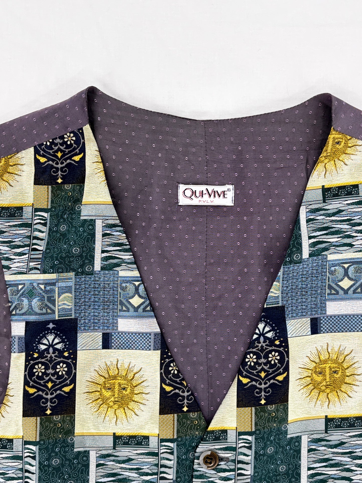 Vintage Celestial Patchwork Waistcoat