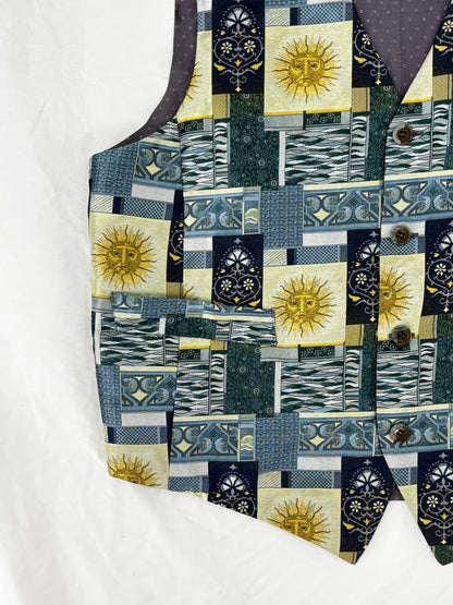 Vintage Celestial Patchwork Waistcoat