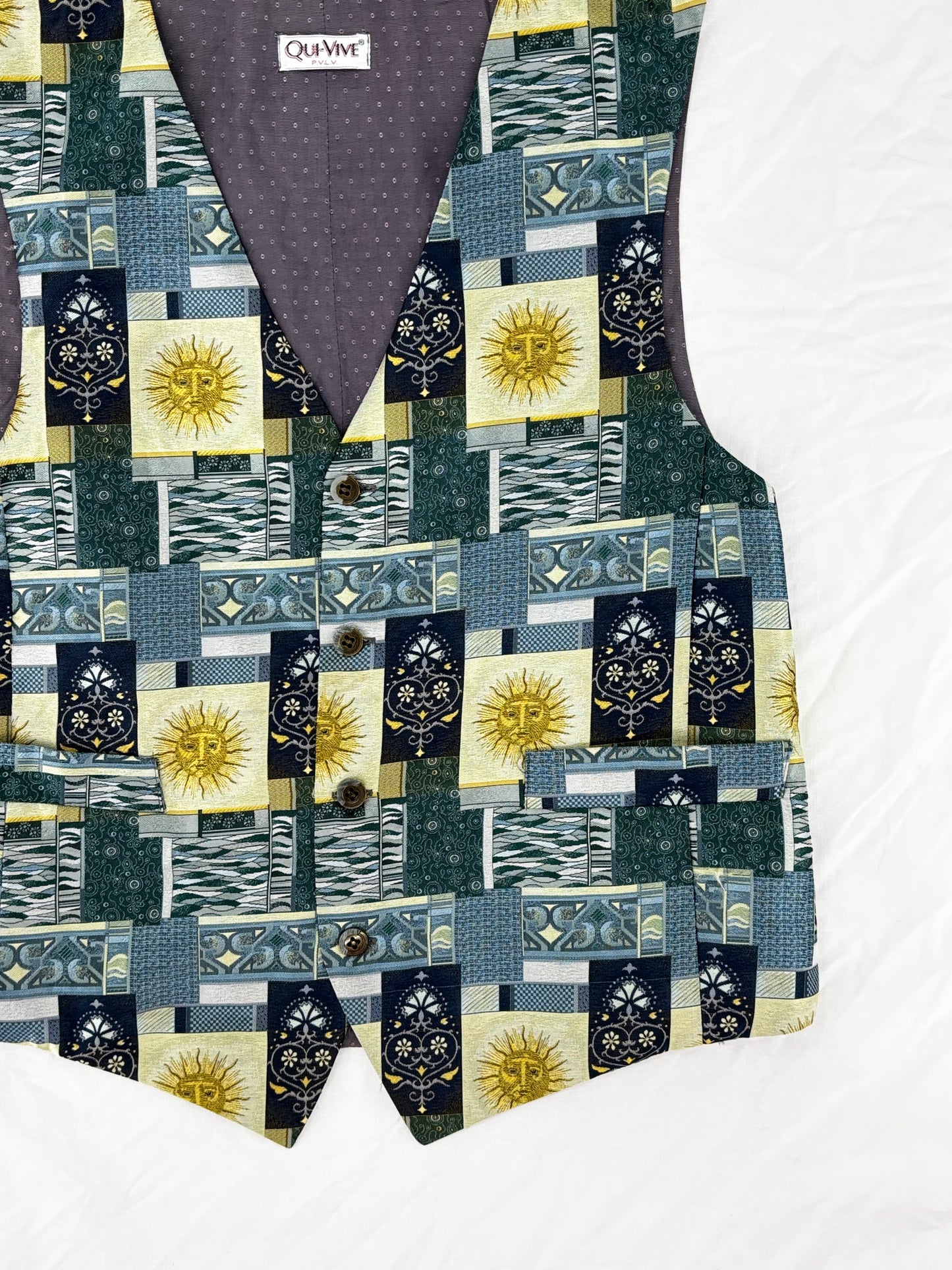 Vintage Celestial Patchwork Waistcoat