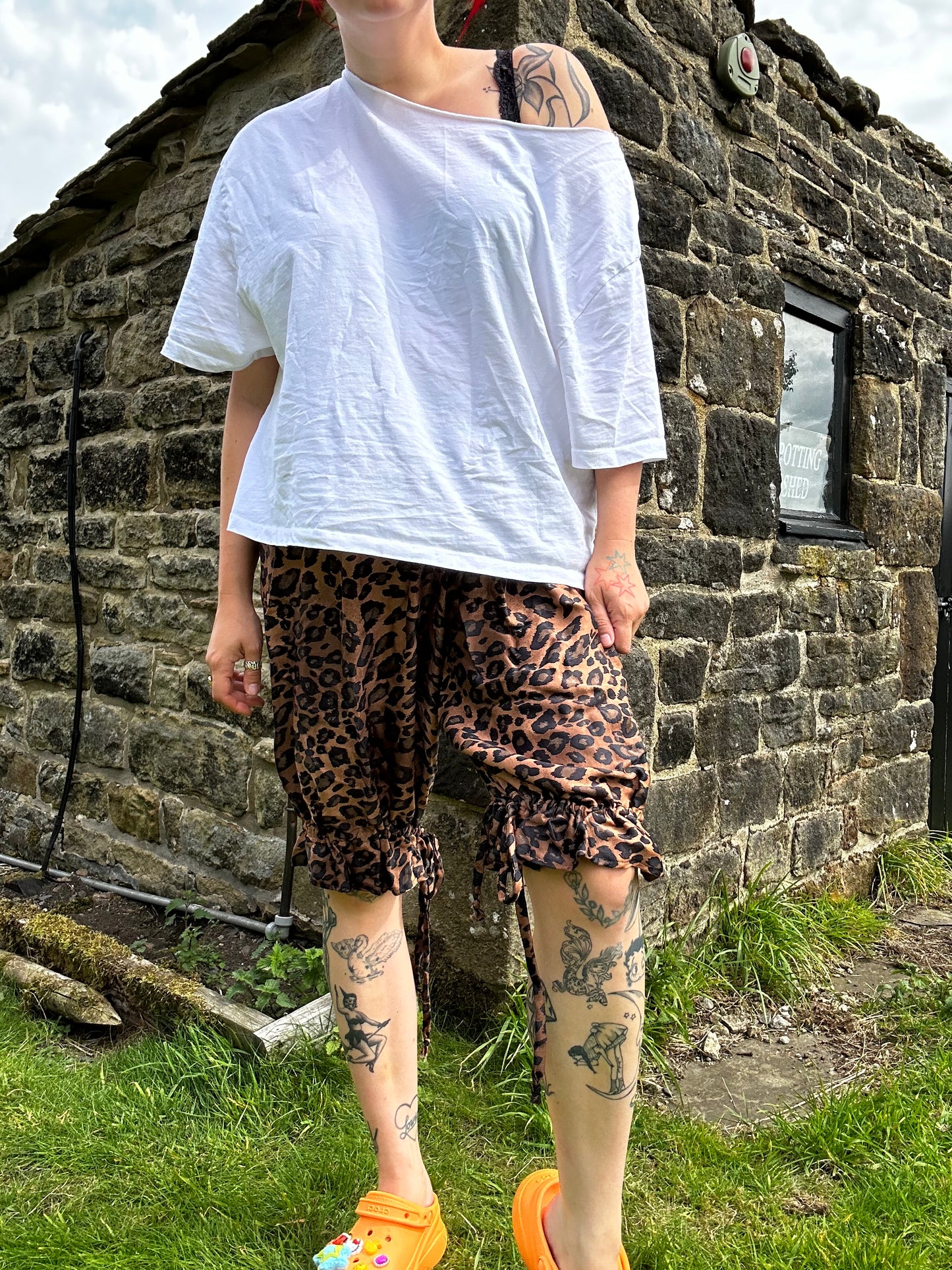 Midi Bloomers // Silky Leopard Print Satin // size UK 12-14