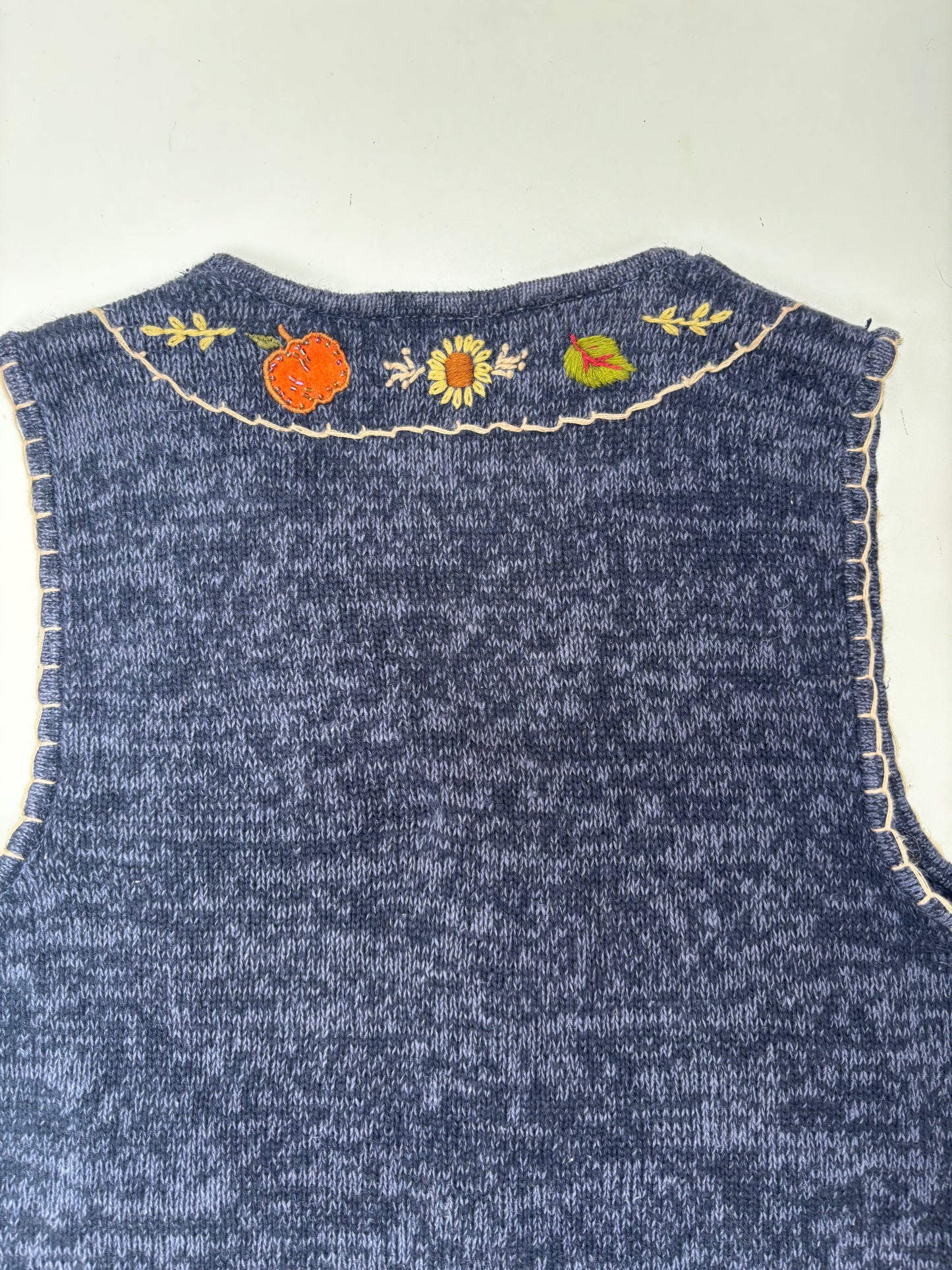 Vintage Blue Scarecrow Zipped Waistcoat