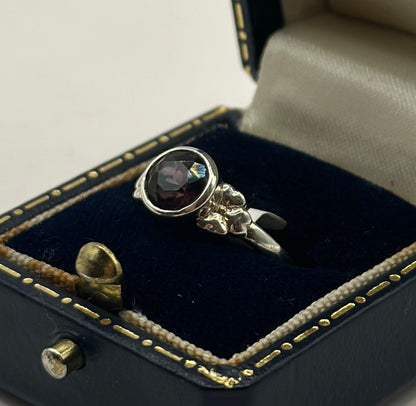 Vintage 925 Silver Ring with Amethyst size L