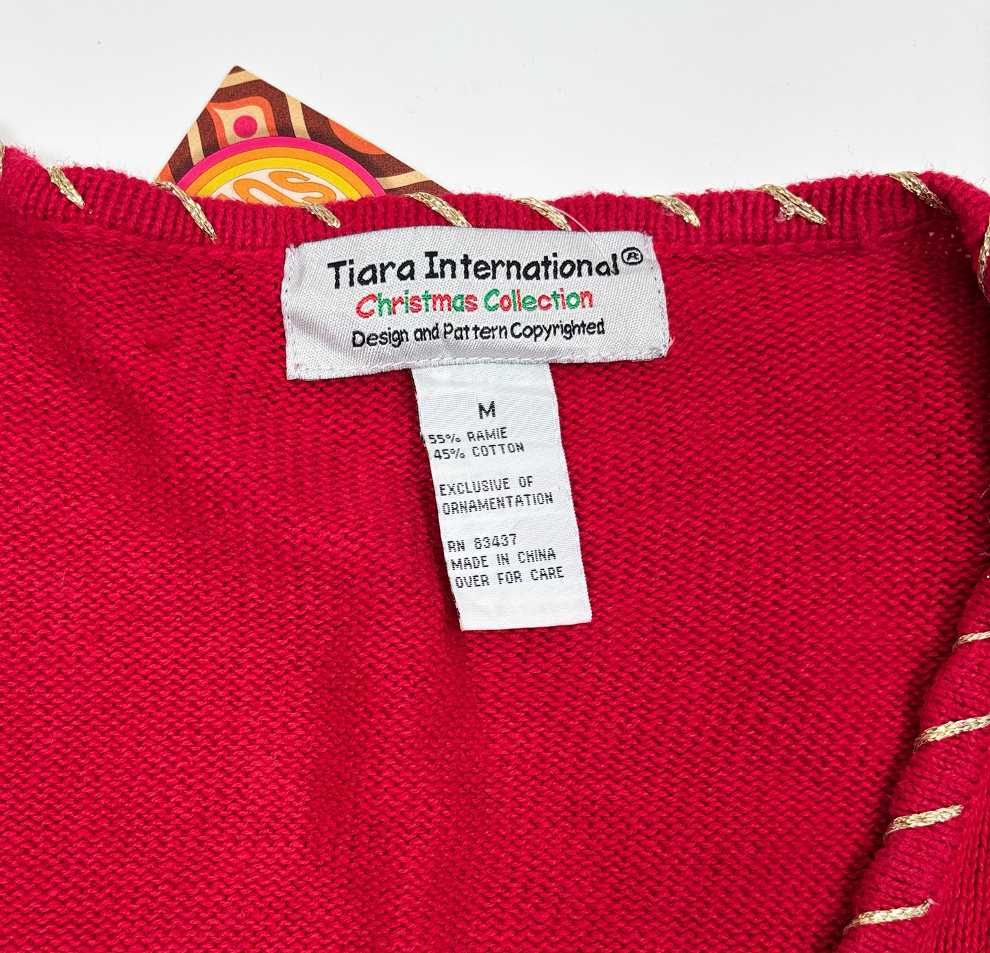 Vintage Christmas Tree Zip Up Cardigan