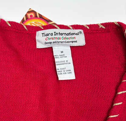 Vintage Christmas Tree Zip Up Cardigan